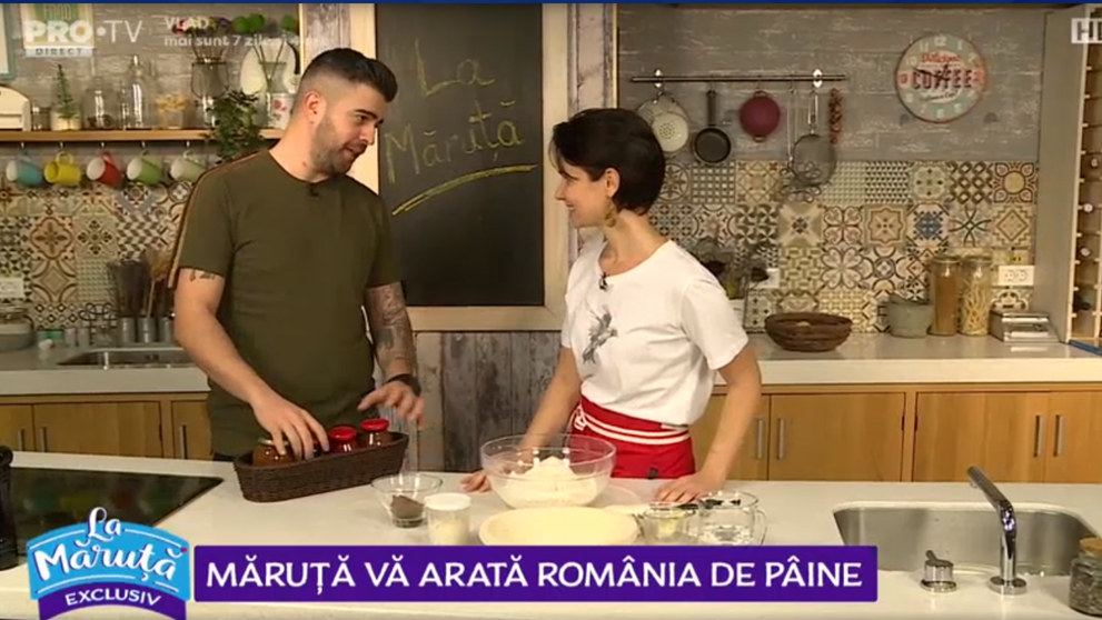 VIDEO Cătălin Măruță vă arată România de pâine. Speak face pâine romană cu Viviana Mârza