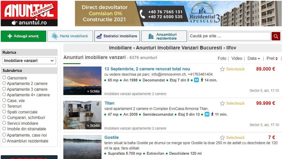 (P) Află cum au evoluat prețurile pentru locuințele din București în luna septembrie!