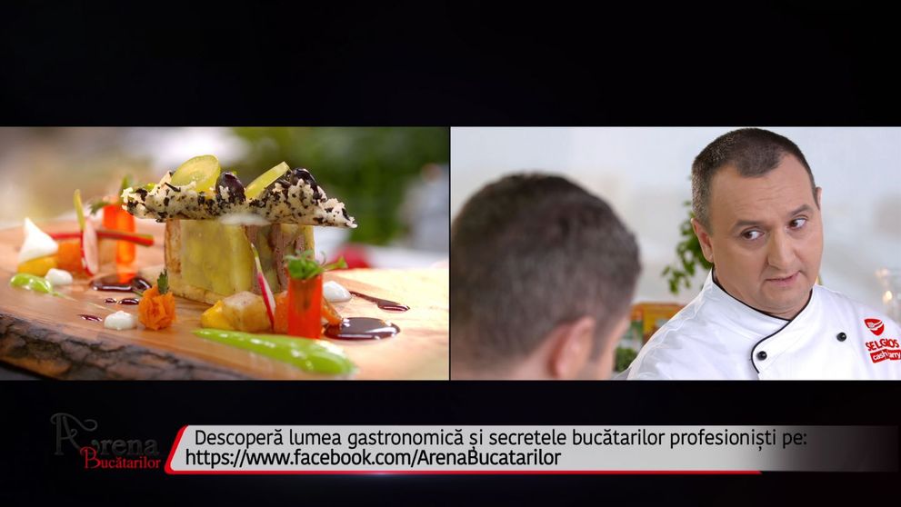 Muschiulet de iepure cu terina de ficatei si peltea de mere/ Muschiulet de caprior cu tarta de morcovi si ficat de rata