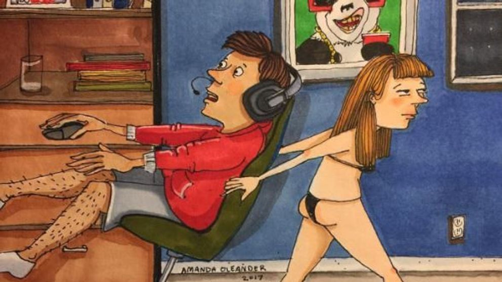 Cum se comporta indragostitii atunci cand cred ca nu ii vede nimeni. Ilustratiile care au cucerit internetul