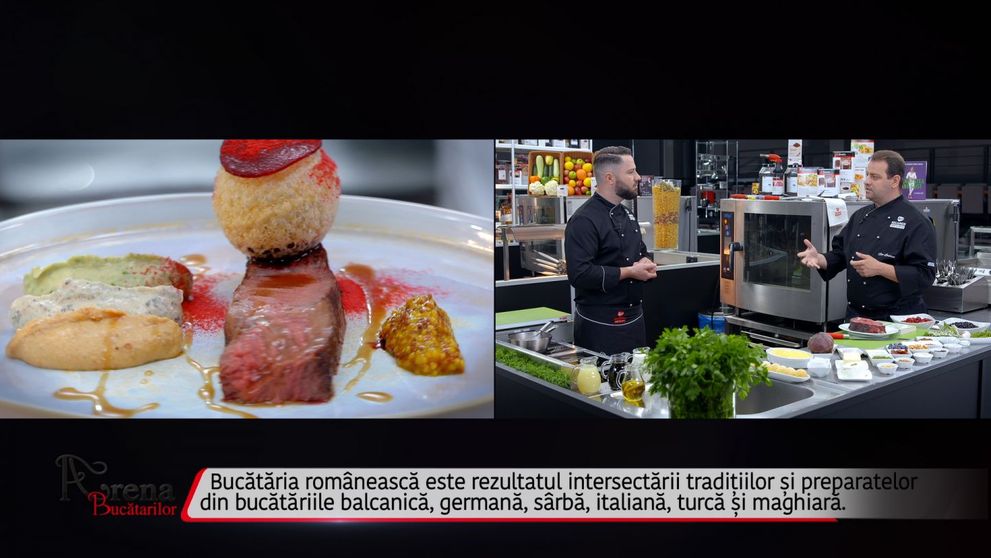 ARENA BUCĂTARILOR: Antricot de vită cu trei feluri de hummus cu arome românești