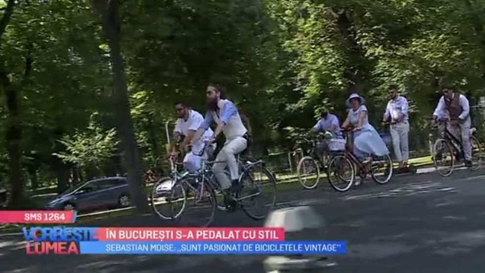 VIDEO Mersul pe bicicleta într-un stil vintage