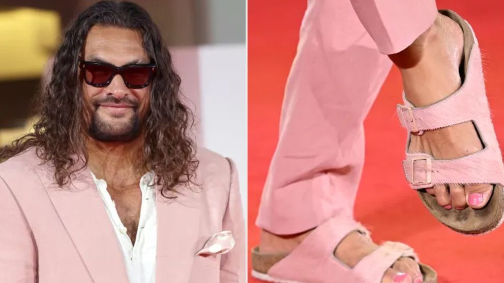 Nici cele mai înfocate fane nu s-au arătat încântate când l-au văzut în papuci și cu unghiile roz. Jason Momoa, apariție șocantă la Veneția