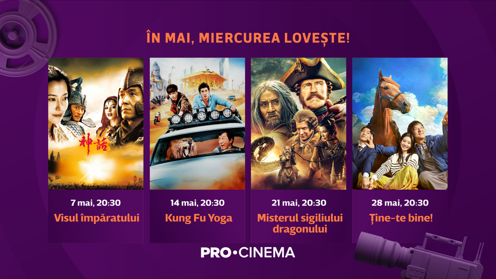 Jackie Chan și Florin Piersic aduc acțiunea la PRO CINEMA, în luna mai
