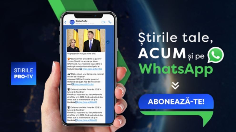Stirileprotv.ro lansează newsletter-ul gratuit de știri, prin WhatsApp. Cum te abonezi
