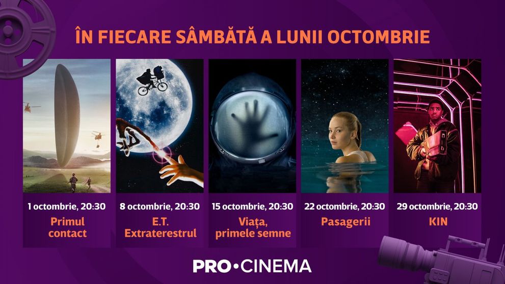 În octombrie, PRO Cinema le-a pregătit telespectatorilor o selecție de filme thriller, SF și de acțiune!