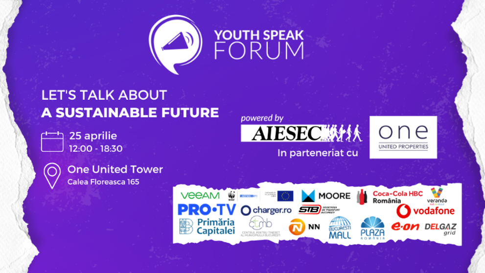 Mai sunt doar 5 zile până la Youth Speak Forum, eveniment organizat de AIESEC România!