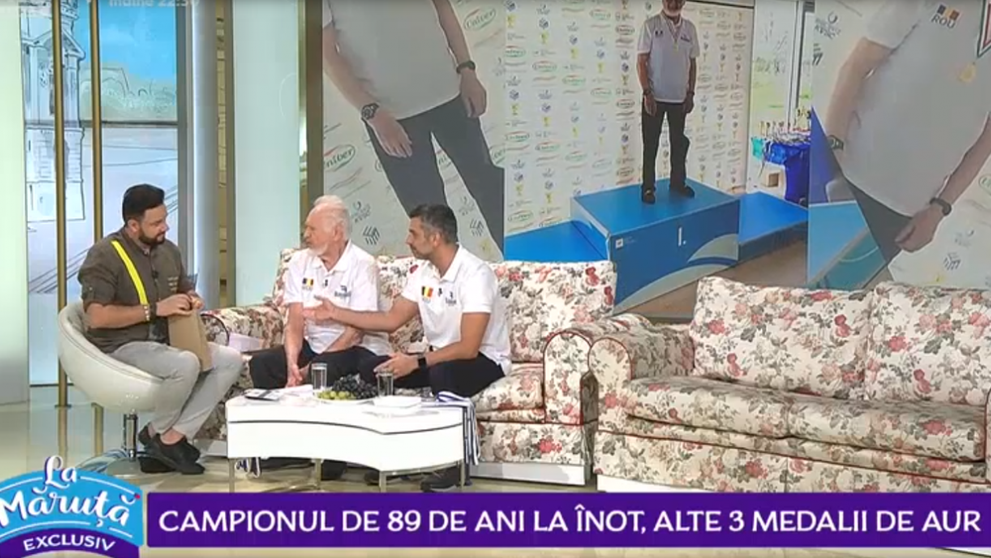 VIDEO Campionul de 89 de ani la înot, alte 3 medalii de aur