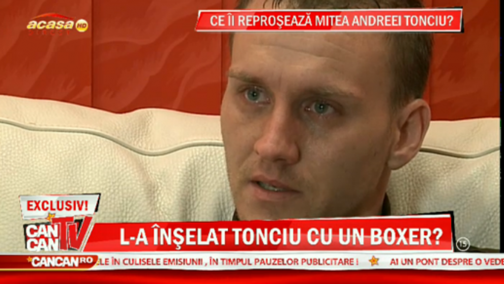 S-a rupt lantul de iubire. Andreea Tonciu l-a inselat pe Nicolae Mitea, iar el a plans dupa ea in direct la TV