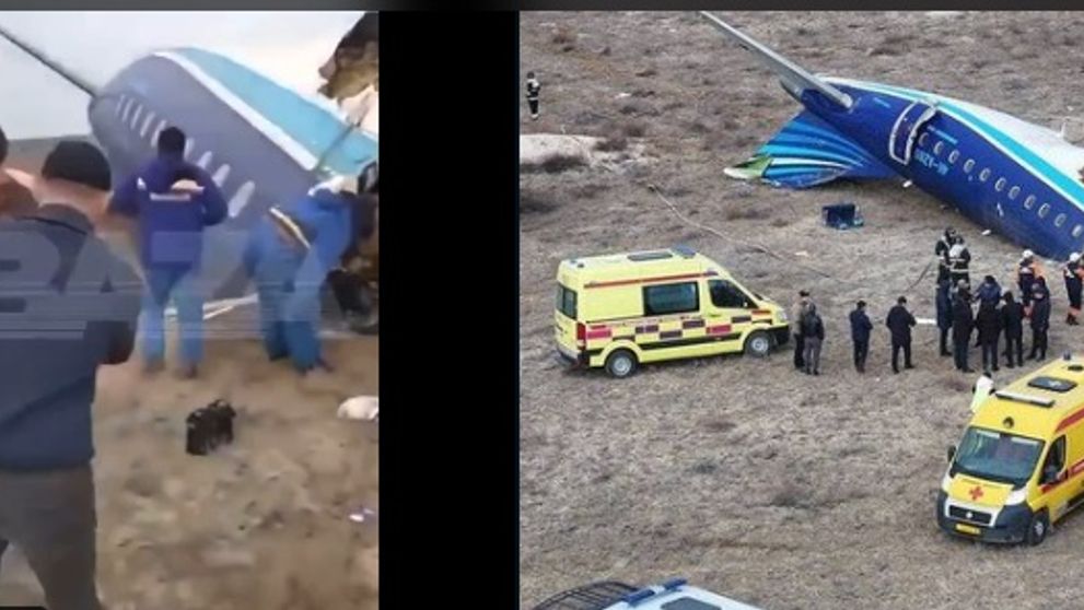 Momentul în care avionul Azerbaijan Airlines se prăbușește în Kazahstan. La bord se aflau 67 de persoane! Există supraviețuitori - VIDEO