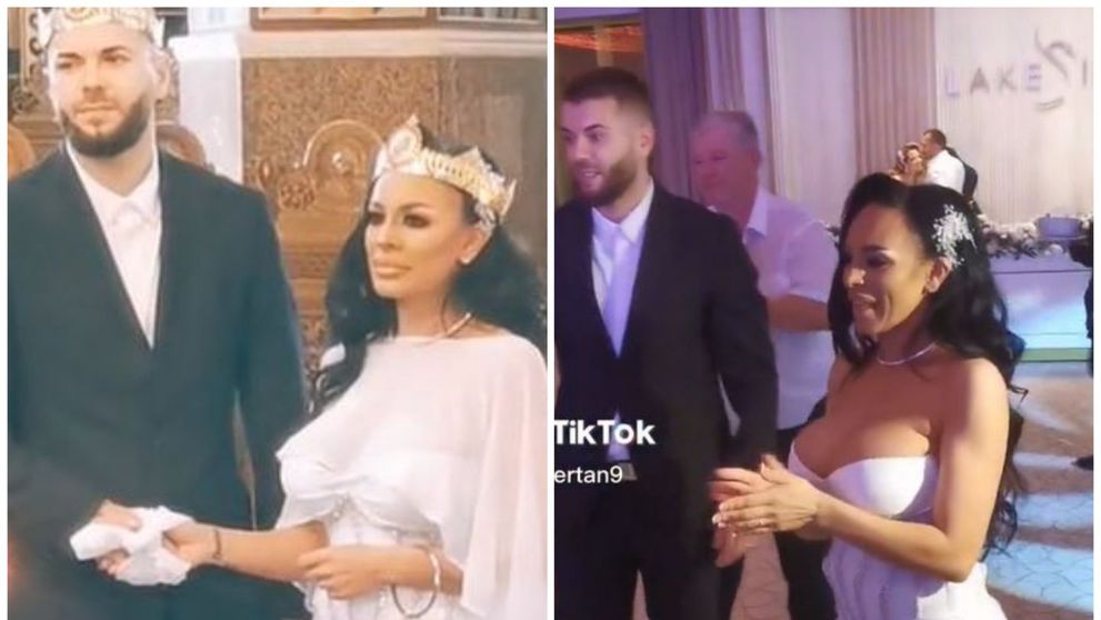Nevasta lui Daminuță, video viral pe TikTok după ce a apărut într-o rochie de mireasă ultra sexy