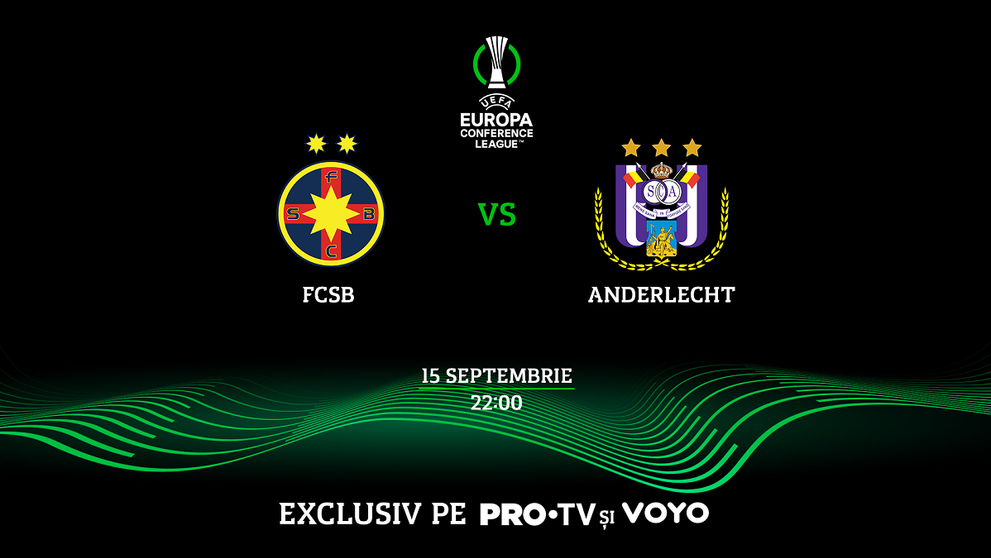 FCSB – Anderlecht se vede la PRO TV și pe VOYO! Meciul se joacă pe 15 septembrie 2022, de la ora 22.00