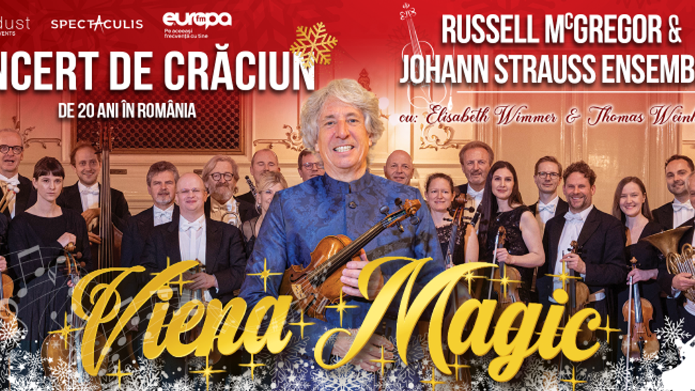 Orchestra Johann Strauss Ensemble și dirijorul Russell McGregor revin în România în cadrul turneului aniversar „Viena Magic” #20  