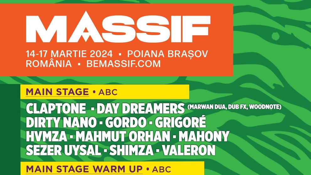 Massif 2024 line-up complet. Chase & Status și Mahmut Orhan, printre artiști confirmați la festivalul din Poiana Brașov