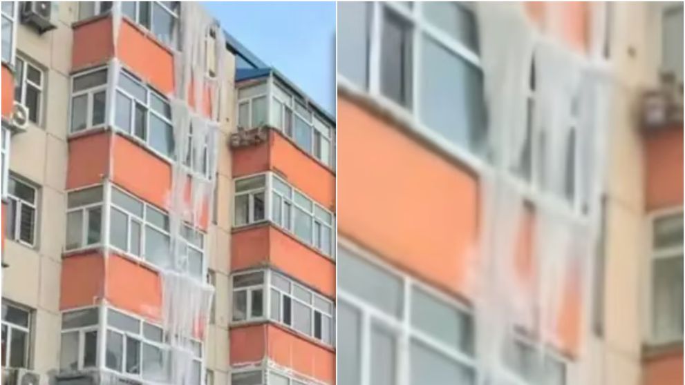 O femeie a uitat robinetul deschis după ce a făcut duș și a transformat blocul în care stătea într-un castel de gheață. Ce a urmat