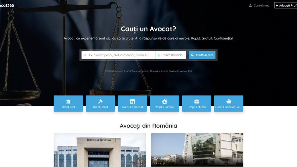 (P) Nouă platforma online Avocat365 – avantaje pentru clienți și avocați