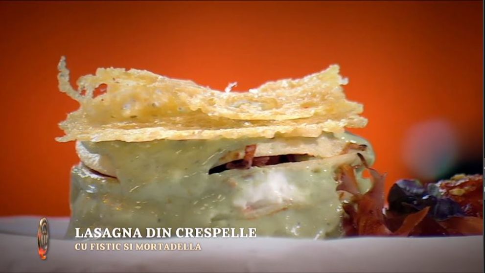 Masterchef 2024, 16 septembrie - Alessandro Lusito: Lasagna din crespelle cu fistic și mortadella