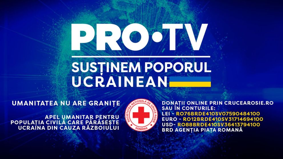 PRO TV sprijină Crucea Roșie care-i ajută pe cei afectați direct de război