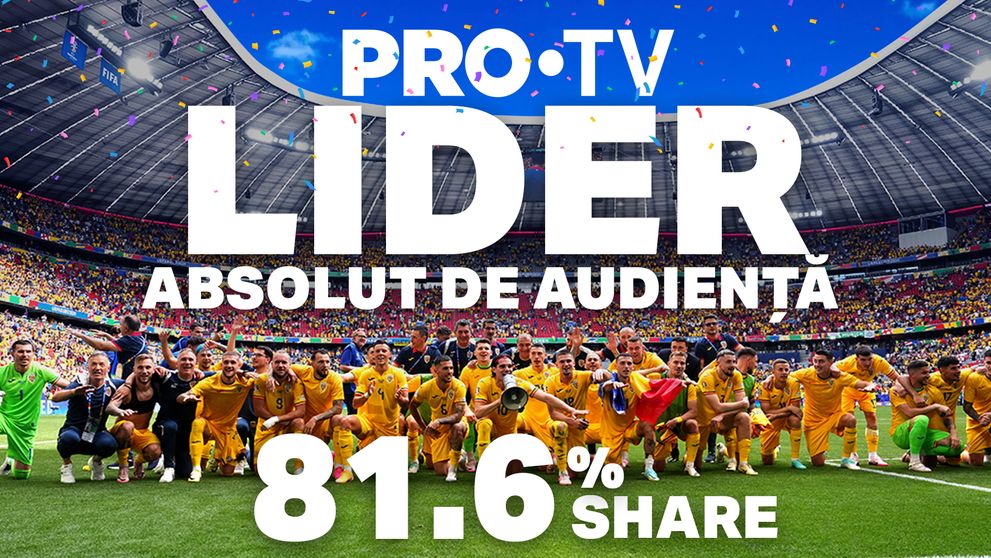 4.9 milioane de inimi au bătut la unison în fața televizoarelor pentru Generația de suflet a Naționalei!  PRO TV, lider absolut de audiență cu cifre record