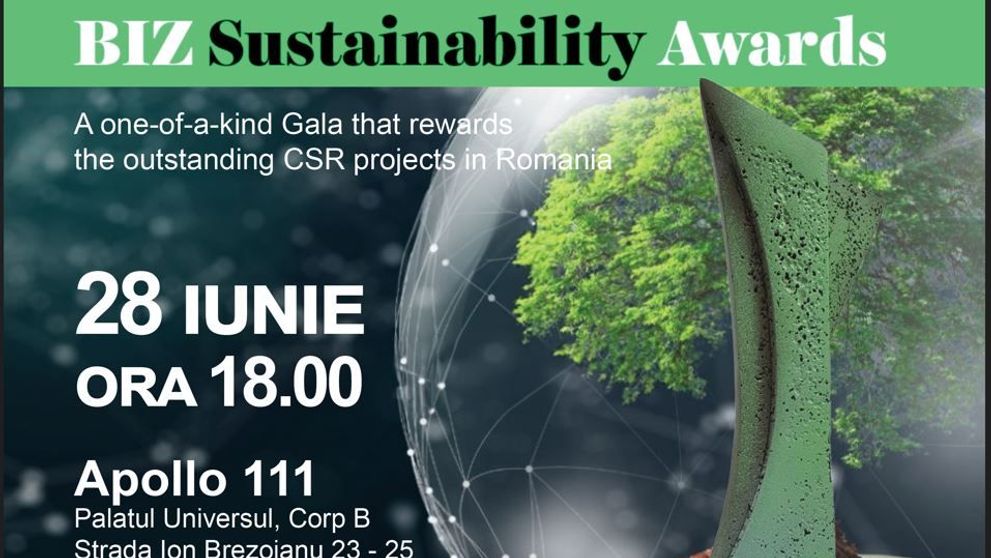BIZ SUSTAINABILITY AWARDS premiază excelența și recunoaște cele mai bune proiecte CSR