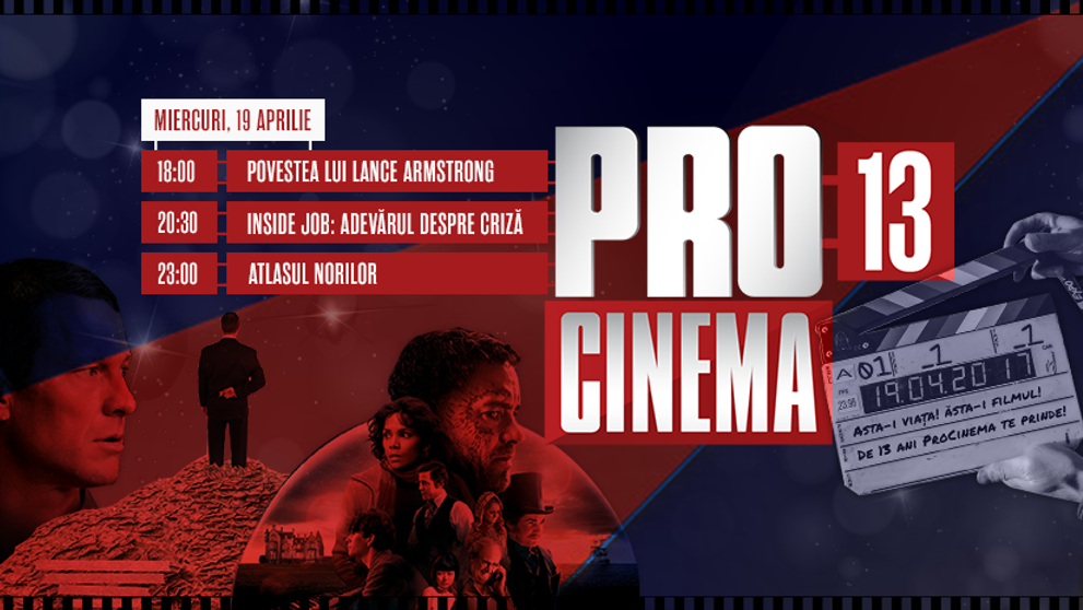 Pe 19 aprilie, ProCinema sarbatoreste 13 ani de la lansareAsta-i viata! Asta-i filmul! De 13 ani, ProCinema te prinde!
