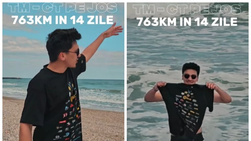 Mihai Roșu a străbătut, pe jos, peste 763 de kilometri. Prin ce transformări fizice a trecut tânărul care a mers de la Timișoara la Constanța în 14 zile