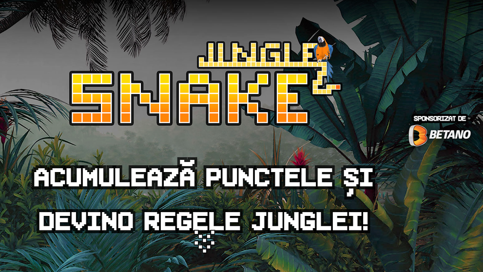 Concurs de ronțăit viteză. Joacă Jungle Snake și câștigă premii săptămânale!