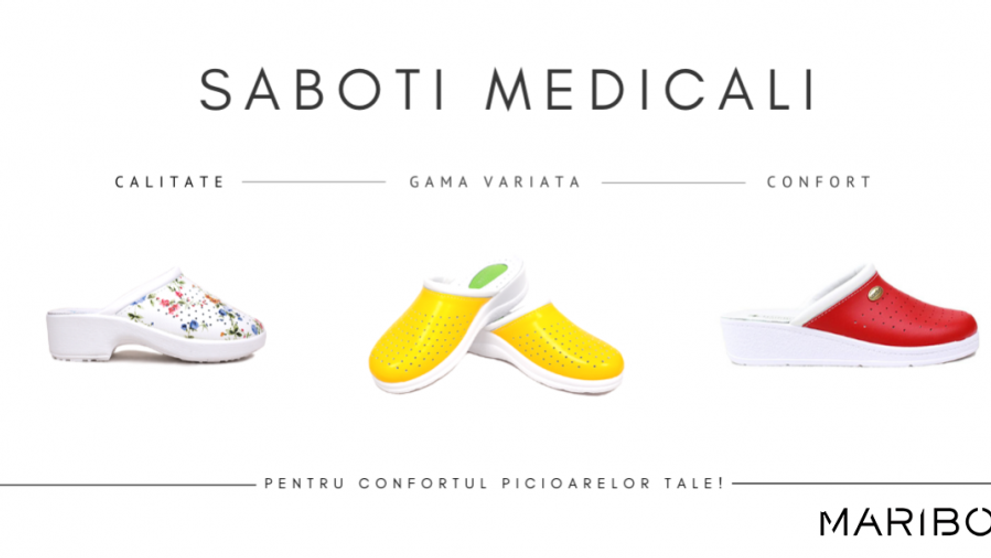 (P) Saboți medicali variați ca model și culori regăsiți la Maribon