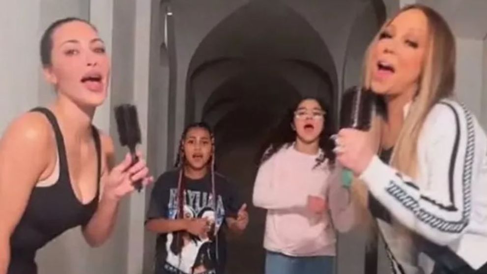 Kim Kardashian și Mariah Carey, video viral pe TikTok cu fiicele lor: 