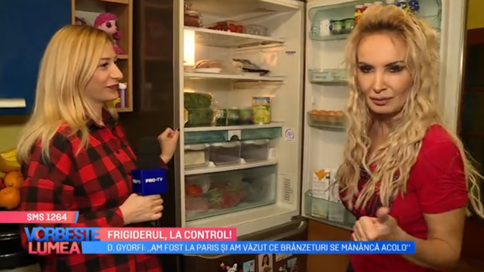 VIDEO Frigiderul, la control. Ce alimente consumă Daniela Gyorfi 