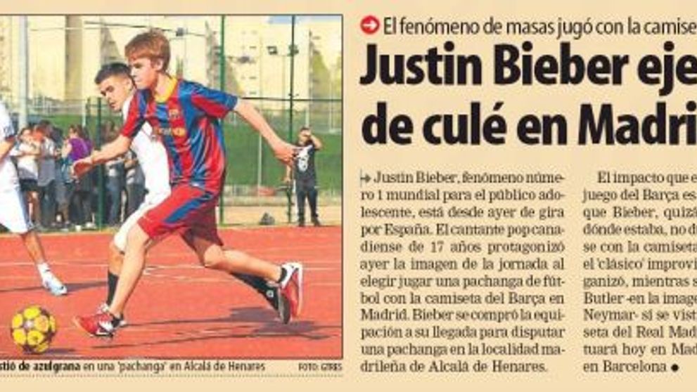 Justin Bieber este NOUL jucator al Barcelonei! SUPER FOTO