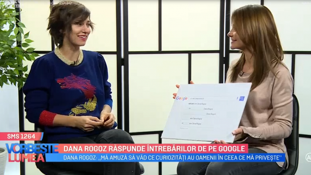 VIDEO Dana Rogoz răspunde intrebărilor de pe Google