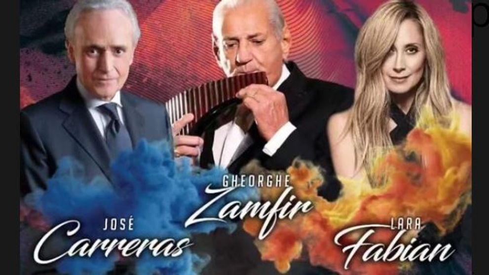 La doar câteva zile de lansare, spectacolul aniversar Gheorghe Zamfir, Jose Carreras și Lara Fabian este 50% SOLD OUT!