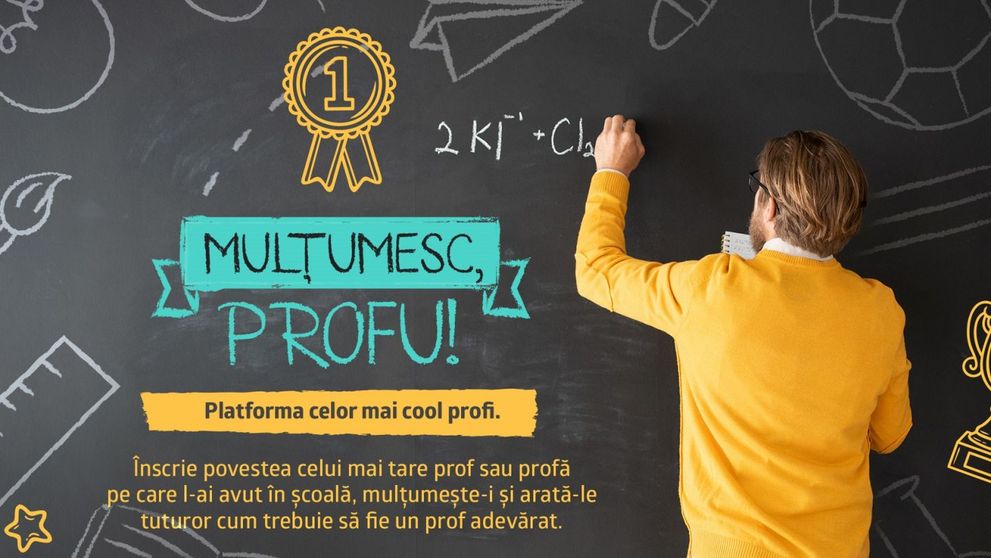 Anii de școală nu pot trece fără un profesor cool. Tu cui ai vrea să-i spui: Mulțumesc, Profu?