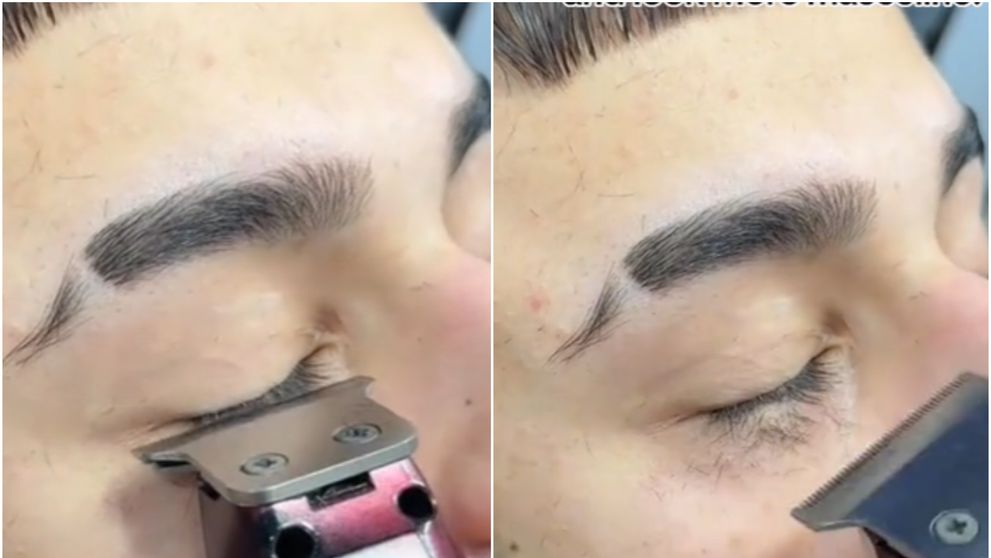 Un nou trend de pe TikTok îngrozește lumea! Mai mulți bărbați se filmează în timp ce își rad genele cu aparatul de tuns VIDEO