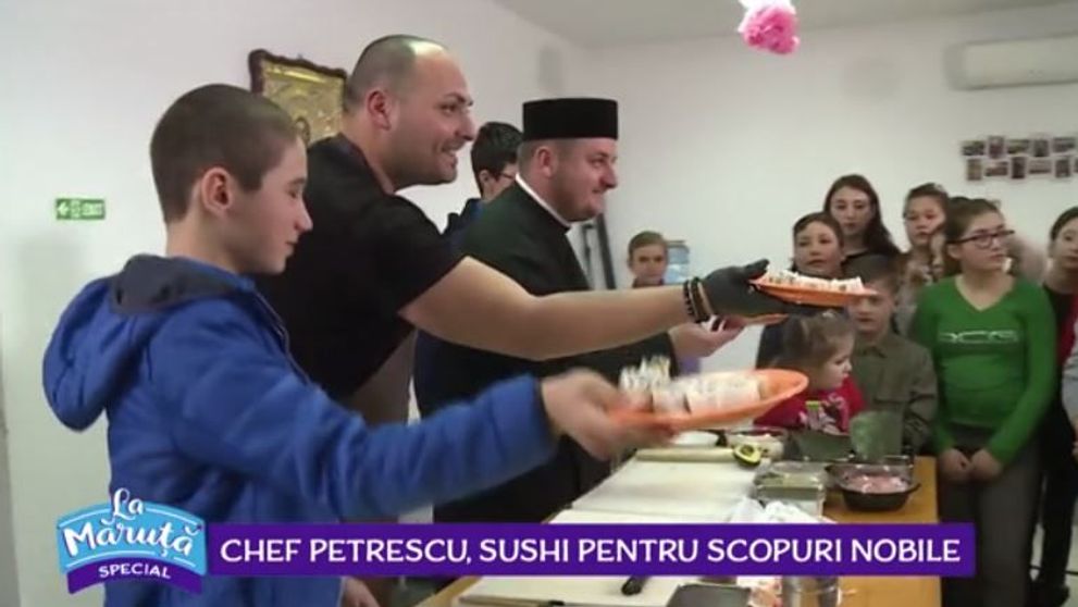 VIDEO Chef Petrescu, sushi pentru scopuri nobile