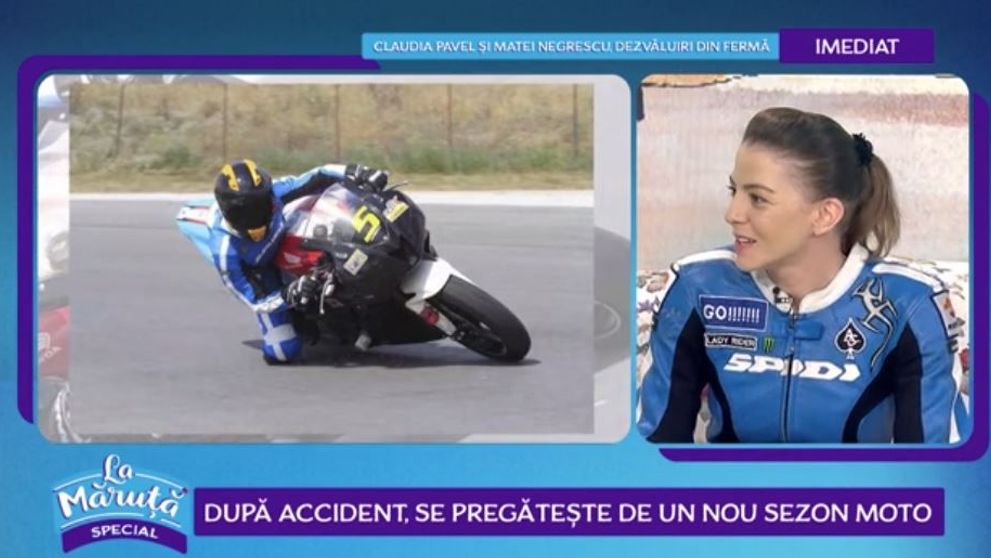 Motociclista Kiara Firan își împarte viața între concursuri și teatru