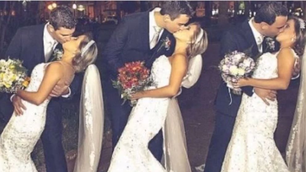 Tripletele care au emotionat cu frumusetea lor. S-au casatorit in aceeasi zi si i-au impresionat pe toti cu rochiile lor