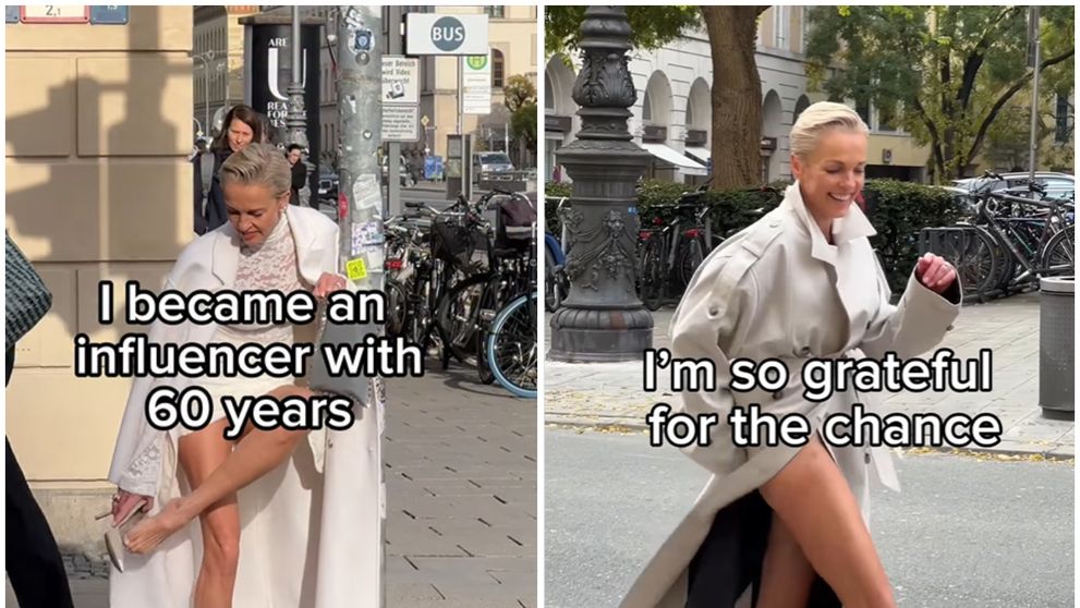 Influencerița de 60 de ani cu picioare de supermodel. Spune că e sută la sută naturală: 
