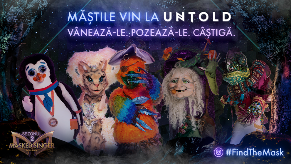 CONCURS – Măștile de la Masked Singer vin la Untold! Vânează-le, pozează-le și câștigă