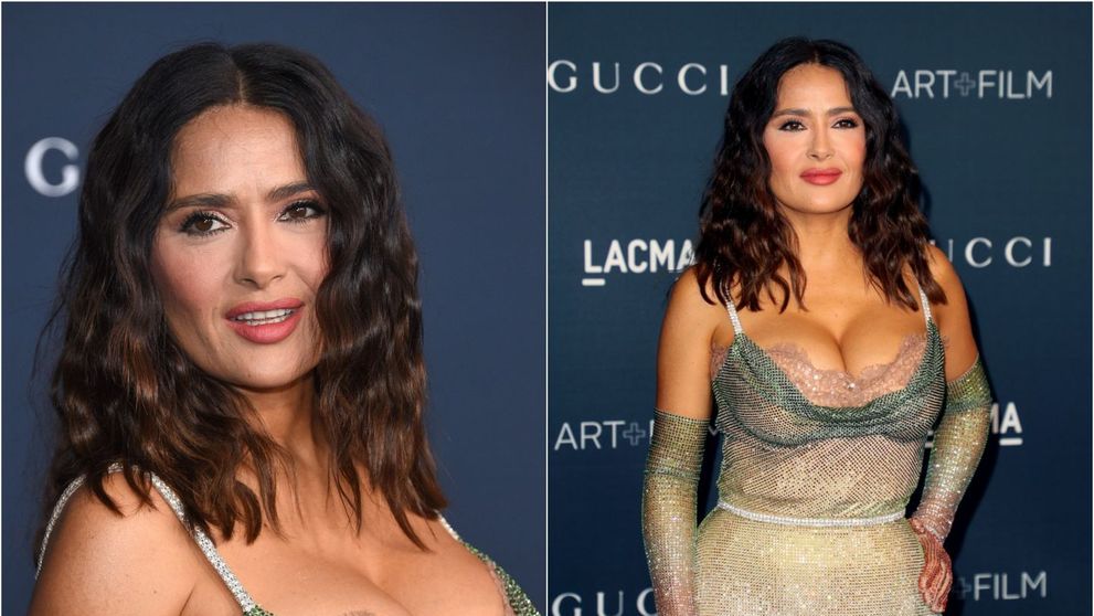 La 56 de ani, a eclipsat cu decolteul ei vedete de 20! Salma Hayek, într-o rochie mult prea mică pentru formele ei generoase