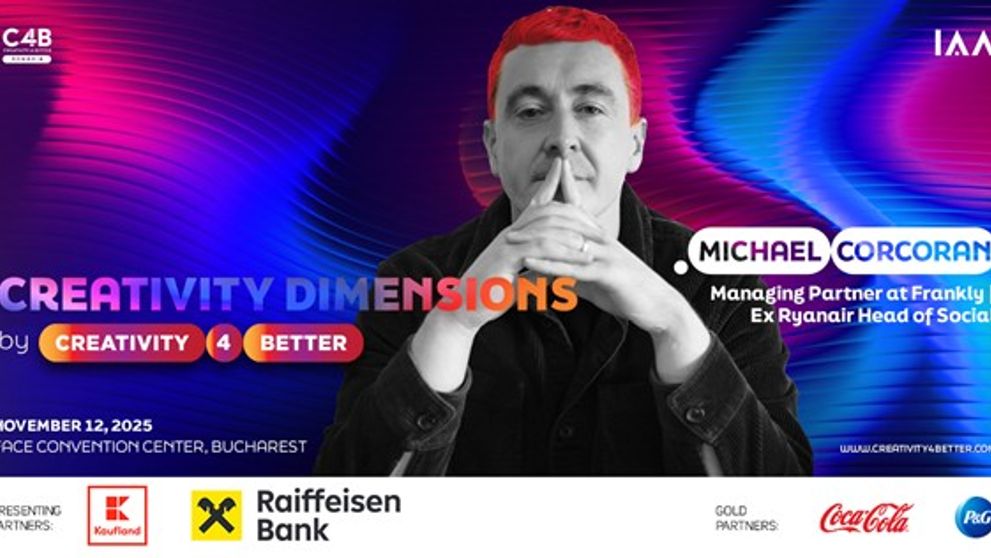 Michael Corcoran – arhitectul vocii digitale a Ryanair –  vine la Creativity Dimensions by Creativity4Better 2025