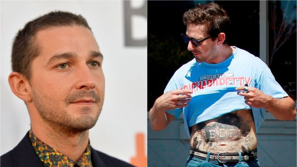Shia LaBeouf, în chiloți și la bustul gol pe stradă. Actorul și-a etalat cele 13 tatuaje