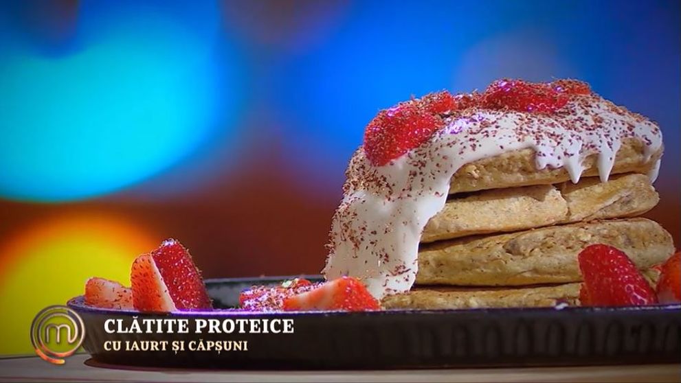Masterchef 2024, 16 septembrie - Andrei Rădoi: Clătite proteice americane cu sos de iaurt și căpșuni
