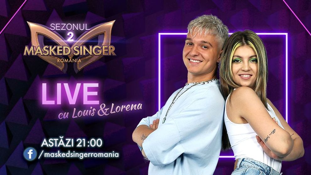LIVE pe Facebook Masked Singer, de la 21:00, cu Lorena Vișan și Louis Florea. Ce surprize ne-au pregătit TikTokerii