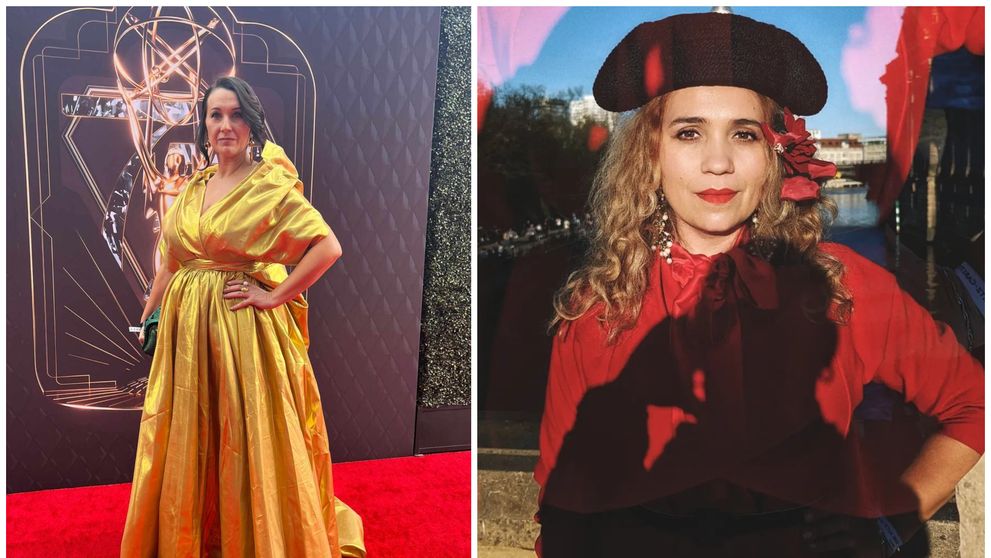 Bianca Boeroiu, look de Emmy realizat din piese 100% românești. Stilista Mădălina Drăgoi s-a ocupat de imaginea ei