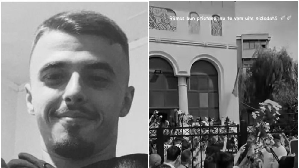 VIDEO Scene sfâșietoare la înmormântarea lui Bogdan, polițistul de 22 de ani care a murit carbonizat într-un accident cumplit