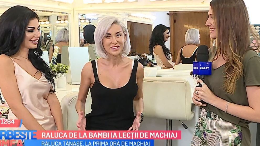 VIDEO Raluca de la Bambi are o nouă pasiune: machiajul. Artista ia lecții de la profesioniști
