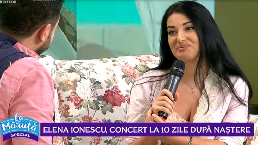 VIDEO Elena Ionescu, concert la 10 zile după naștere