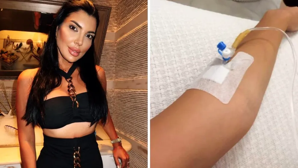Andreea Tonciu, imagine îngrijorătoare! Bruneta a apărut pe internet cu perfuzia la mână. Ce se întâmplă cu ea: „Am avut dureri...”